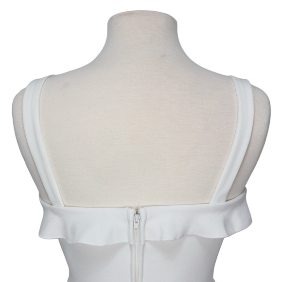 City Studio Dress Size 5 Ruffled Fit & Flare Ivory Sleeveless Sweet Heart - Picture 9 of 14